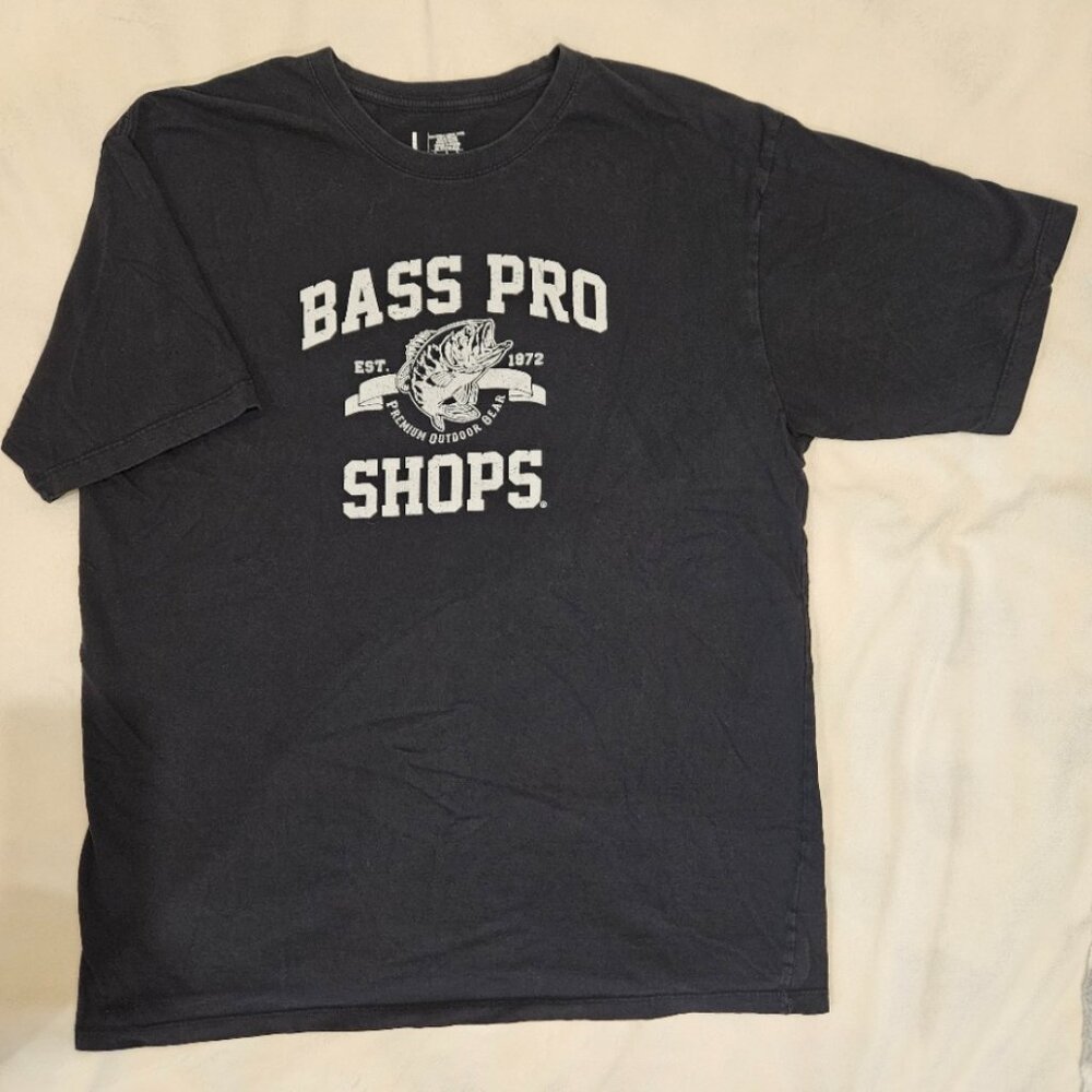 Bass Pro Shops Logo Black T Shirt L